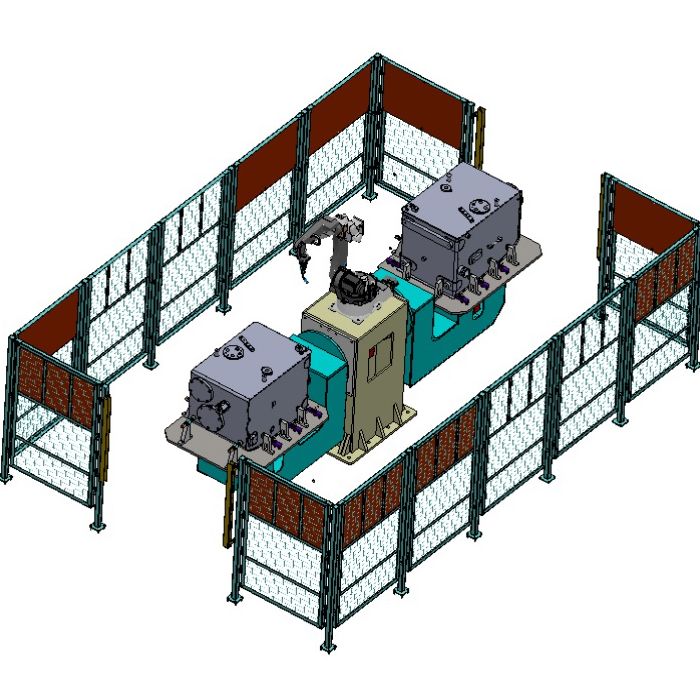 เครื่องเชื่อมแบบหุ่นยนต์ 2 แกนสำหรับหุ่นยนต์ 2 Axis Manipulator Robotic Welding Machine for Tanks